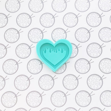 Drippy Heart Single Silicone Mold for Resin