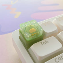 Load image into Gallery viewer, Green Sleepy Frog Artisan Keycap