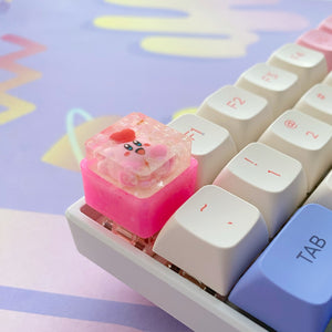Pink Kirby Heart Artisan Keycap