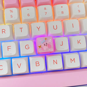 Pink Kirby Bow Artisan Keycap