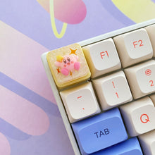 Load image into Gallery viewer, Yellow Kirby Star Artisan Keycap