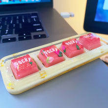 Load image into Gallery viewer, Pocky Strawberry Artisan Keycap