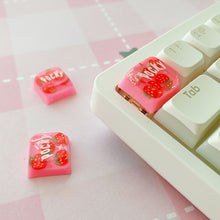 Load image into Gallery viewer, Pink Pocky Strawberry XDA Artisan Keycap