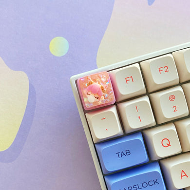 Pink Bubble Girl Artisan Keycap